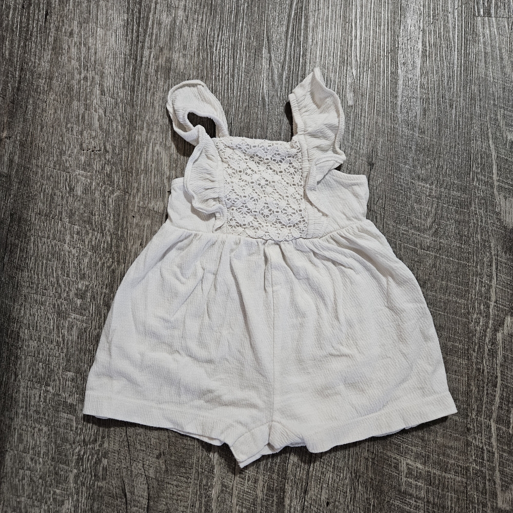 White Cotton Baby Romper
